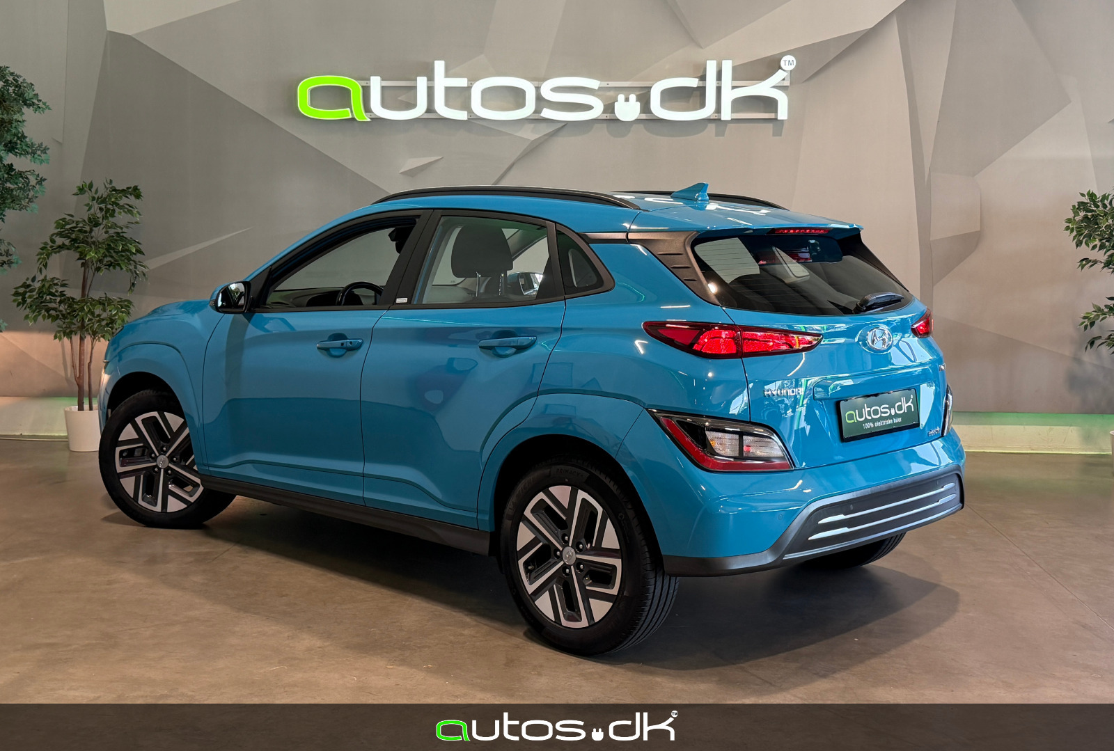 Blå Hyundai Kona fra 2021