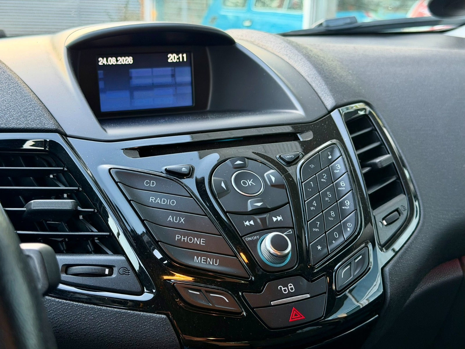 Rød Ford Fiesta fra 2017