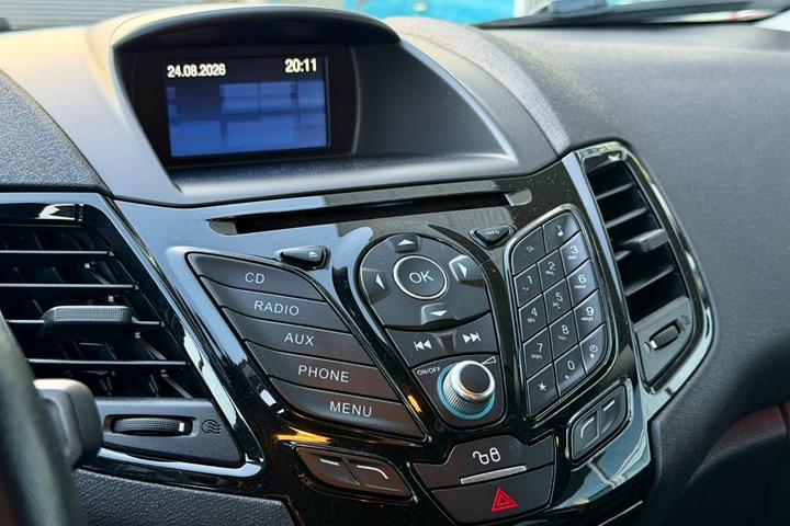 Rød Ford Fiesta fra 2017