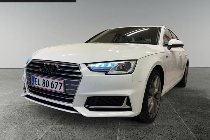 Hvid Audi A4 fra 2019 set udefra