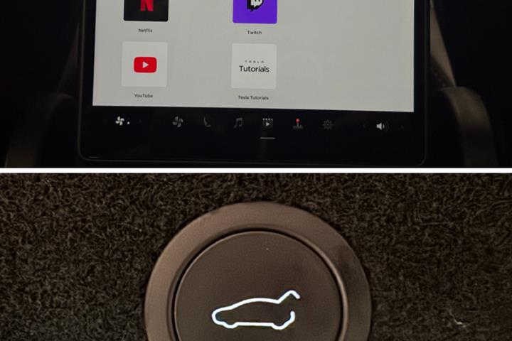 Hvid Tesla Model Y fra 2025