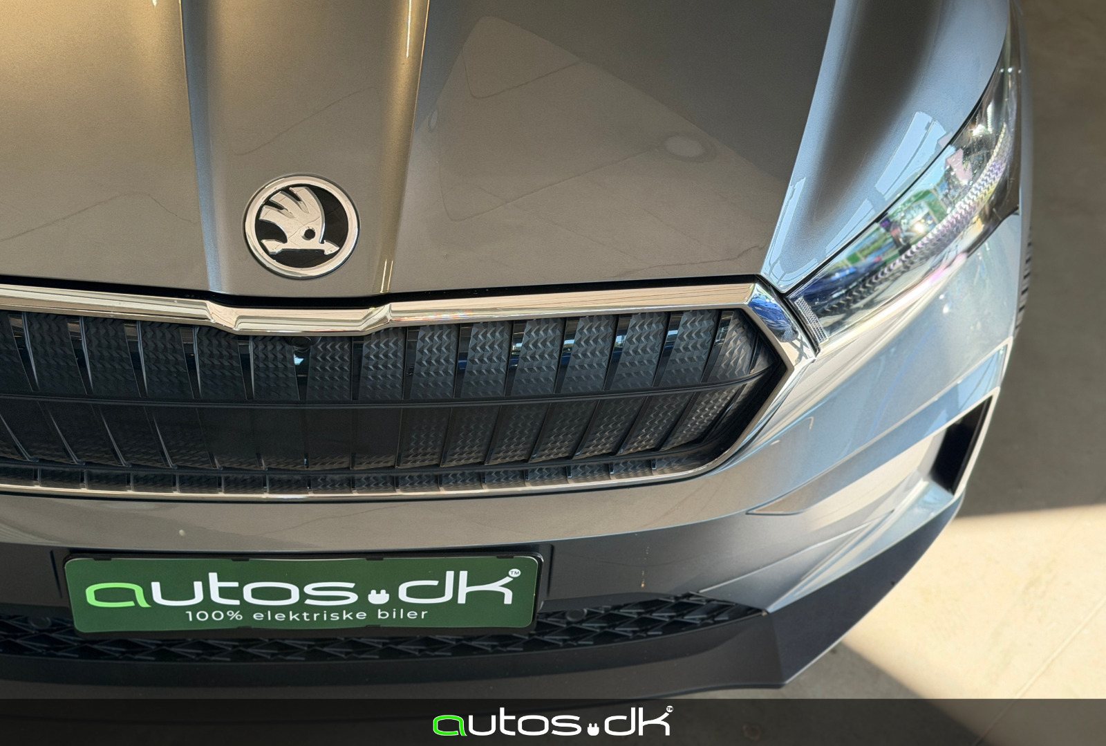 Grå Skoda Enyaq fra 2025