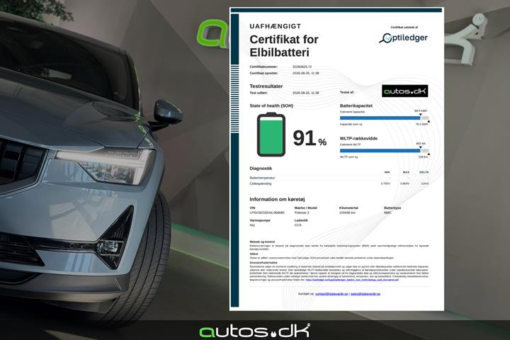 Grå Polestar 2 fra 2022