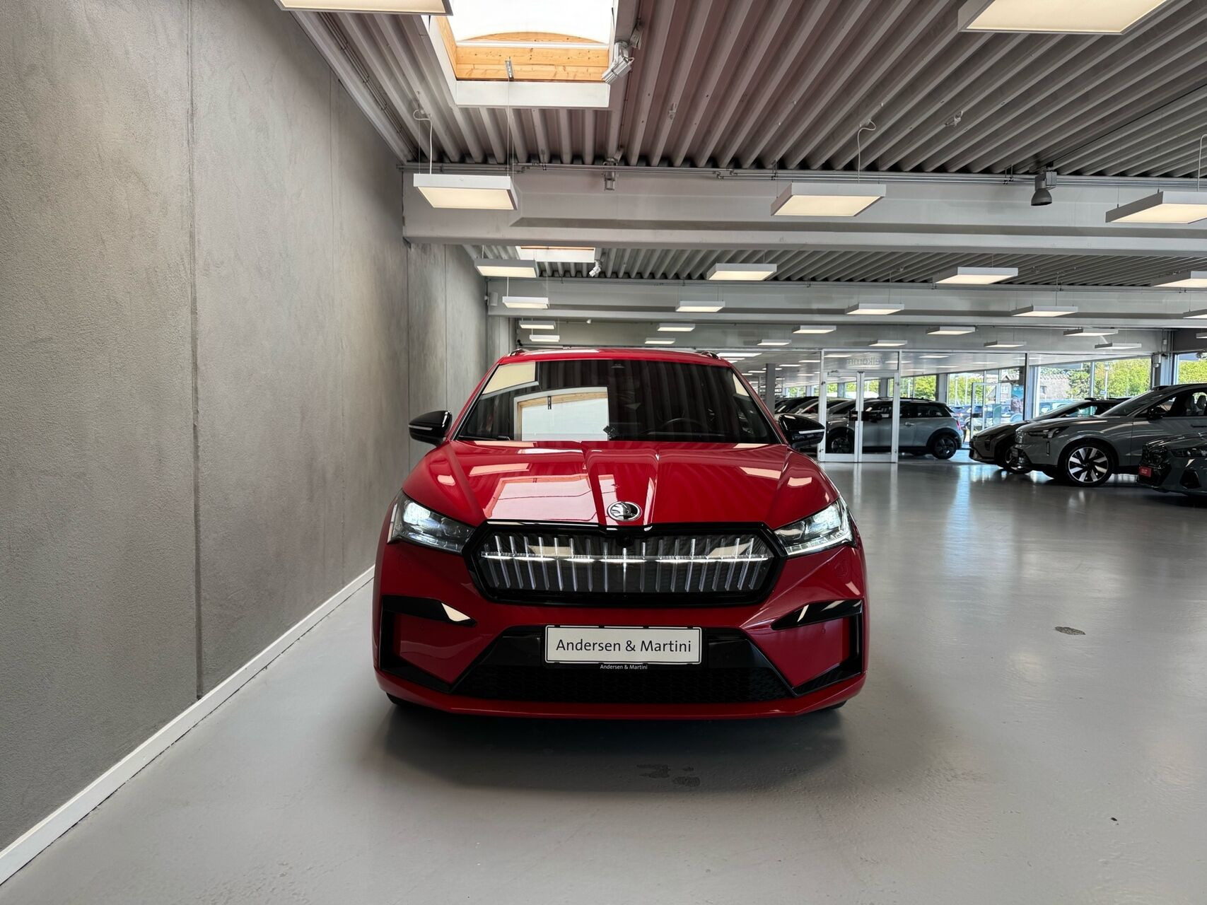 Rød Skoda Enyaq fra 2022