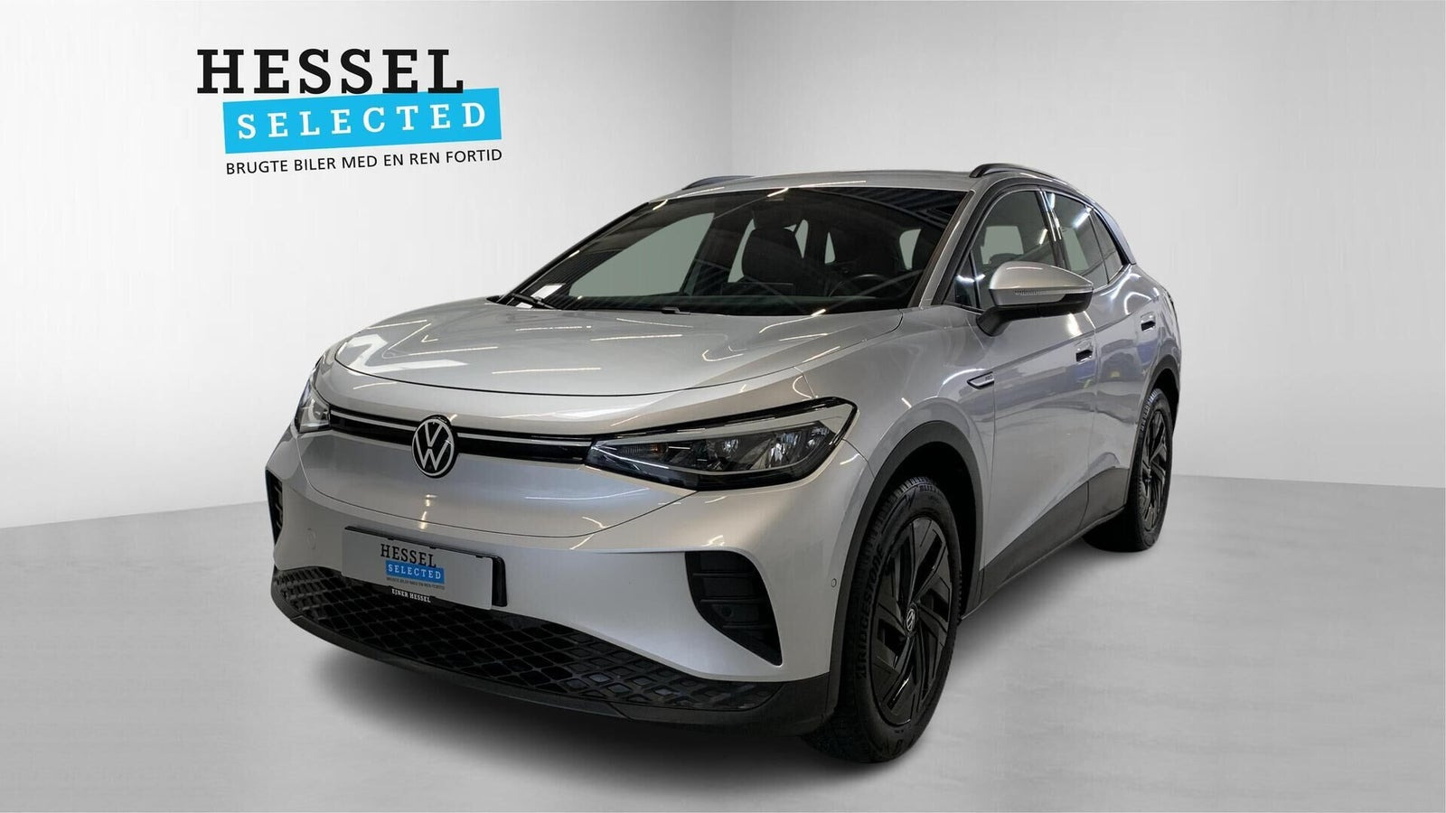 Sølv VW ID.4 fra 2023 set udefra