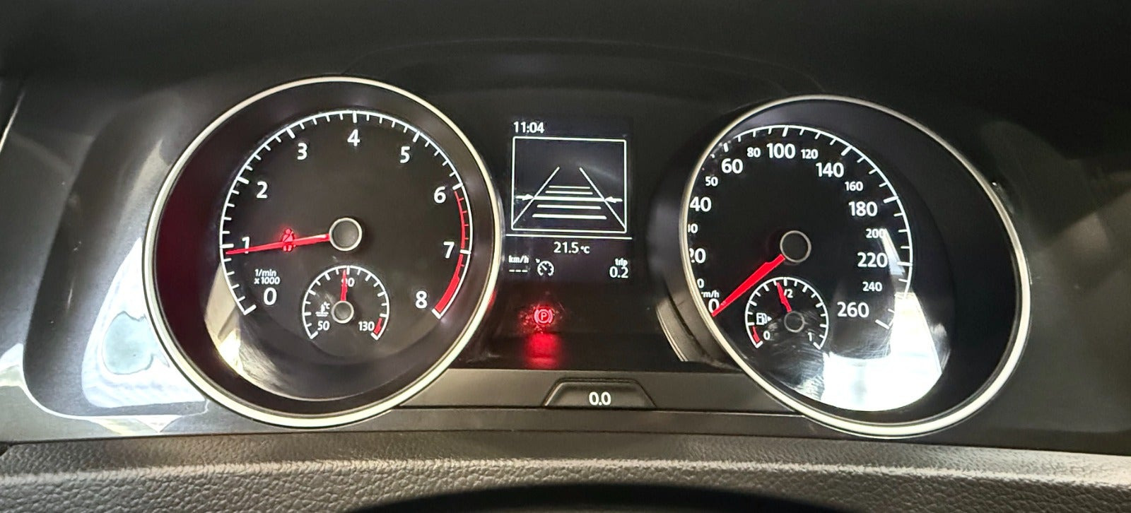 Gul VW Golf VII fra 2019