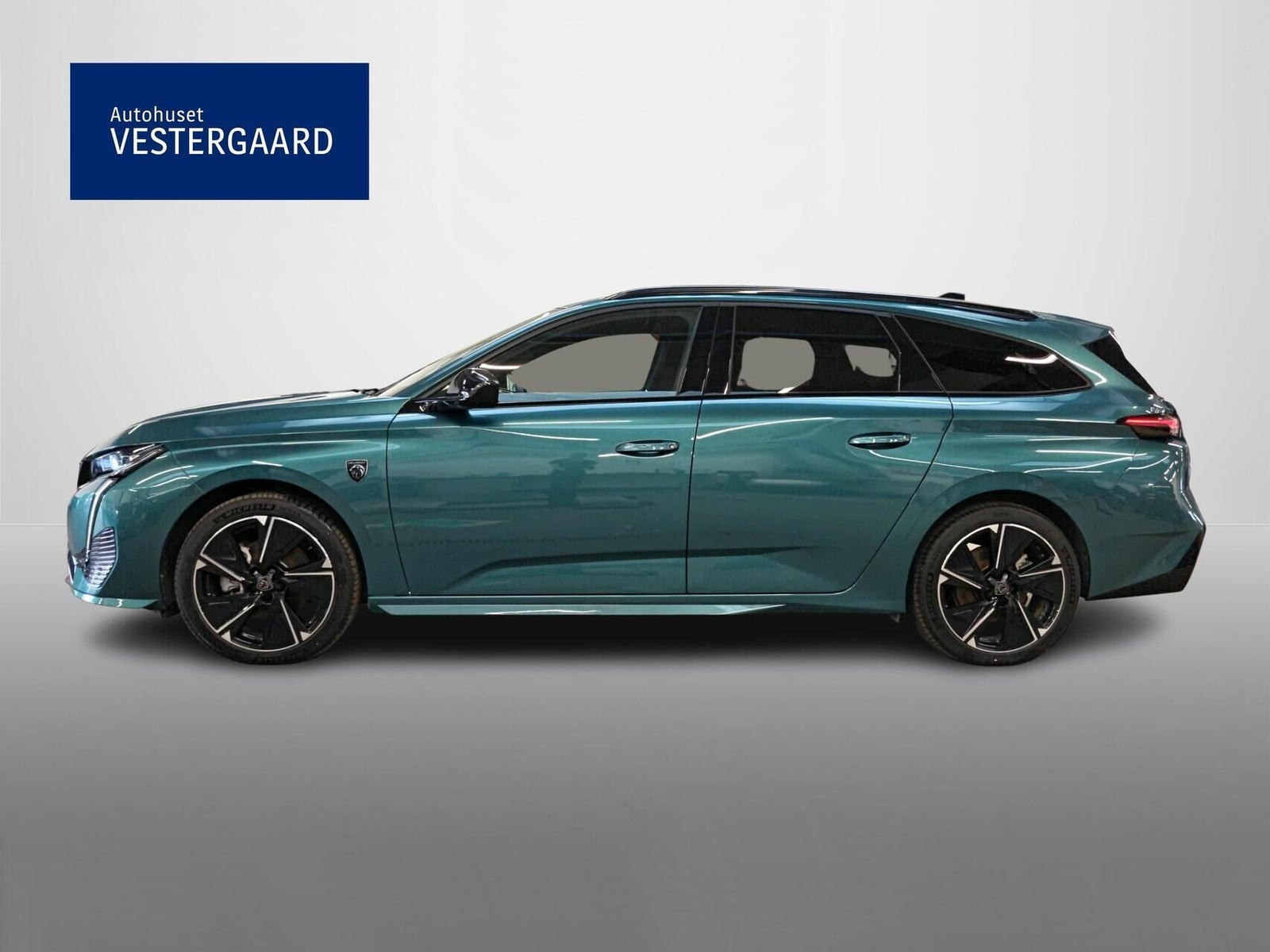 Blå Peugeot E-308 fra 2023