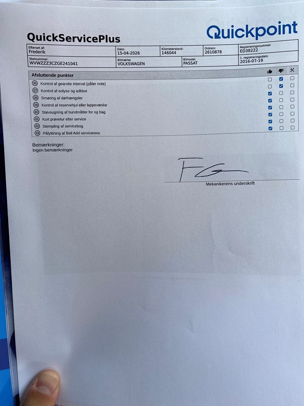 undefined VW Passat fra 2016