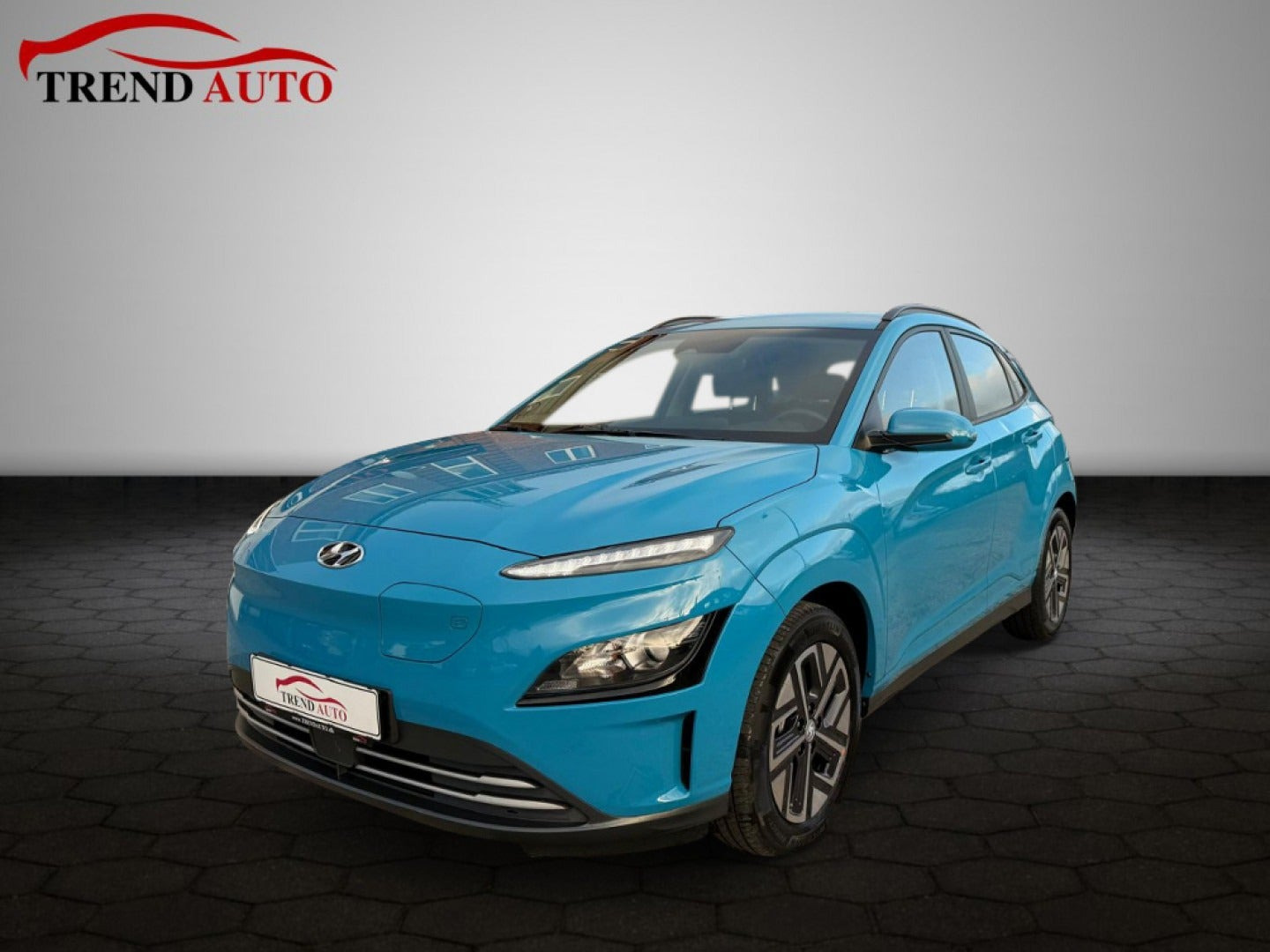 Blå Hyundai Kona fra 2021