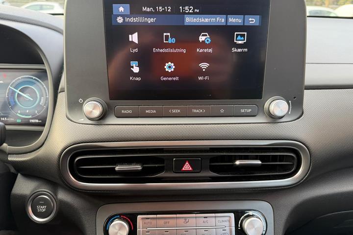 Blå Hyundai Kona fra 2021