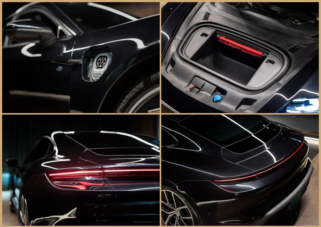 Sort Porsche Taycan fra 2025