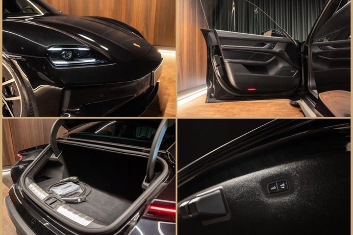 Sort Porsche Taycan fra 2025