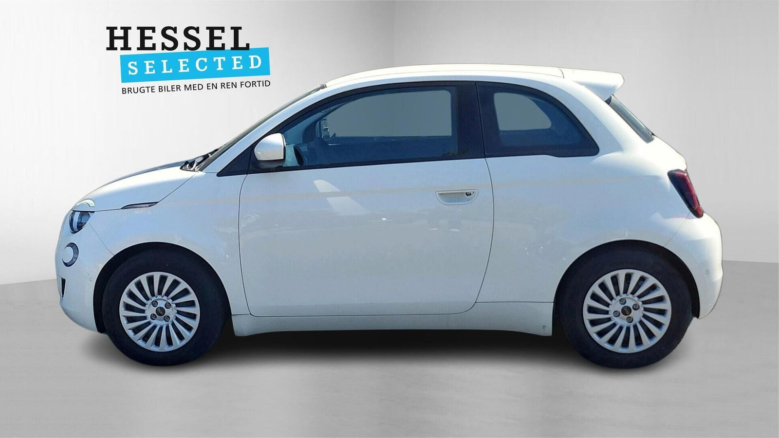 Hvid Fiat 500e fra 2024