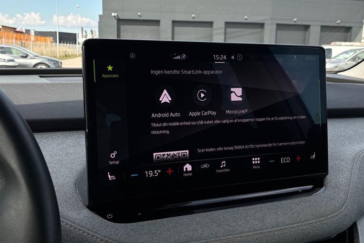 Blå Skoda Enyaq fra 2023