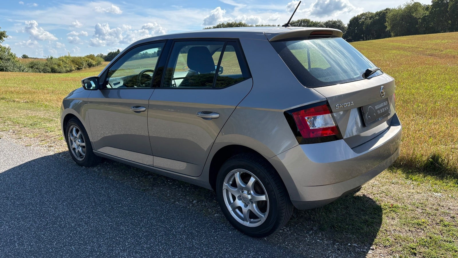 Orange Skoda Fabia fra 2018