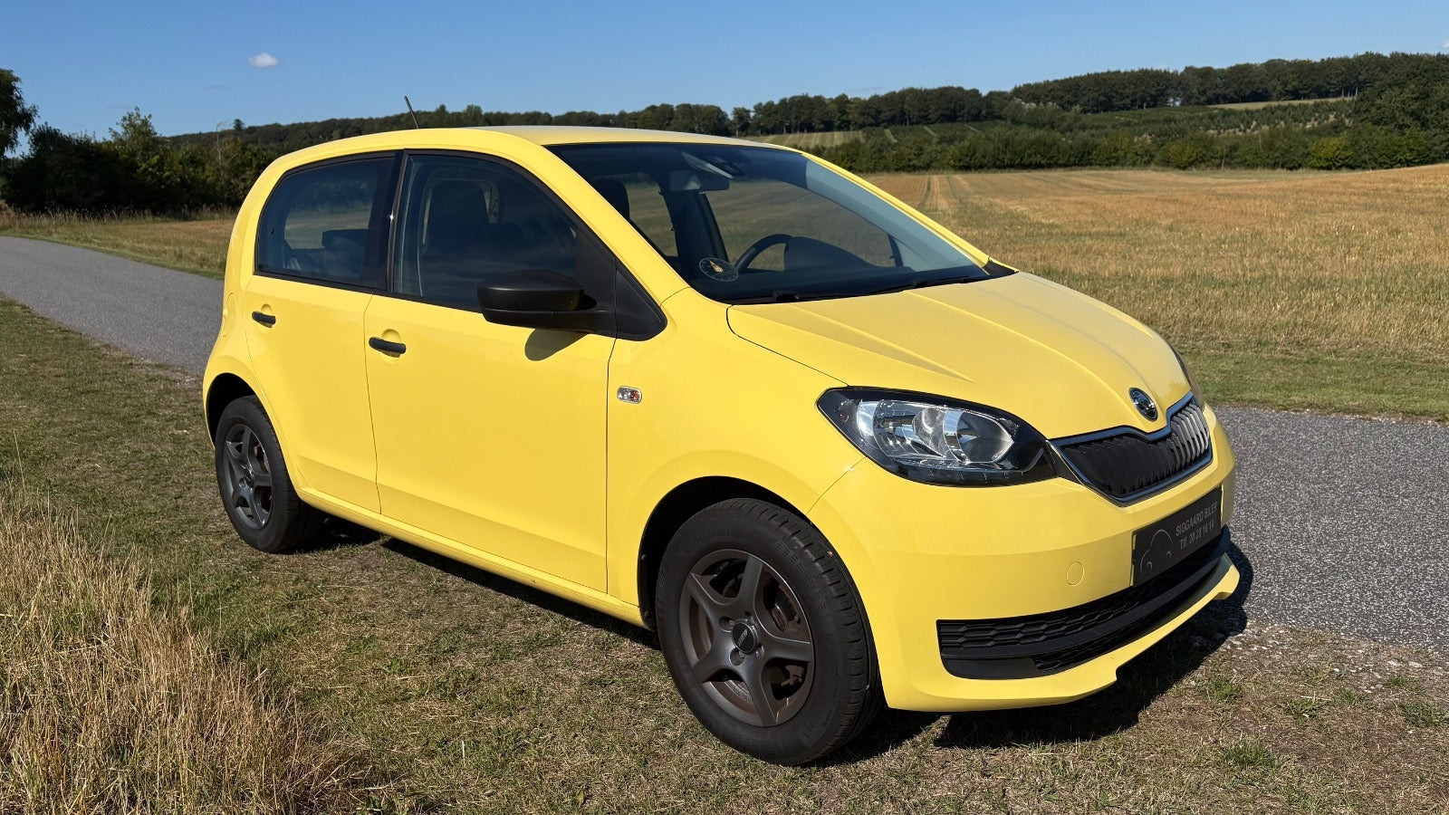 Gul Skoda Citigo fra 2019