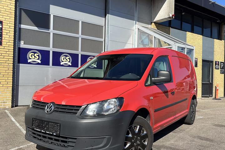 Rød VW Caddy fra 2014