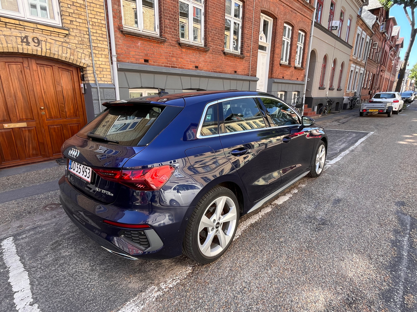 Blå Audi A3 fra 2021