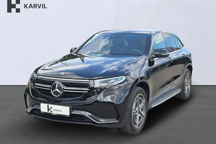 Sort Mercedes EQC400 fra 2022 set udefra