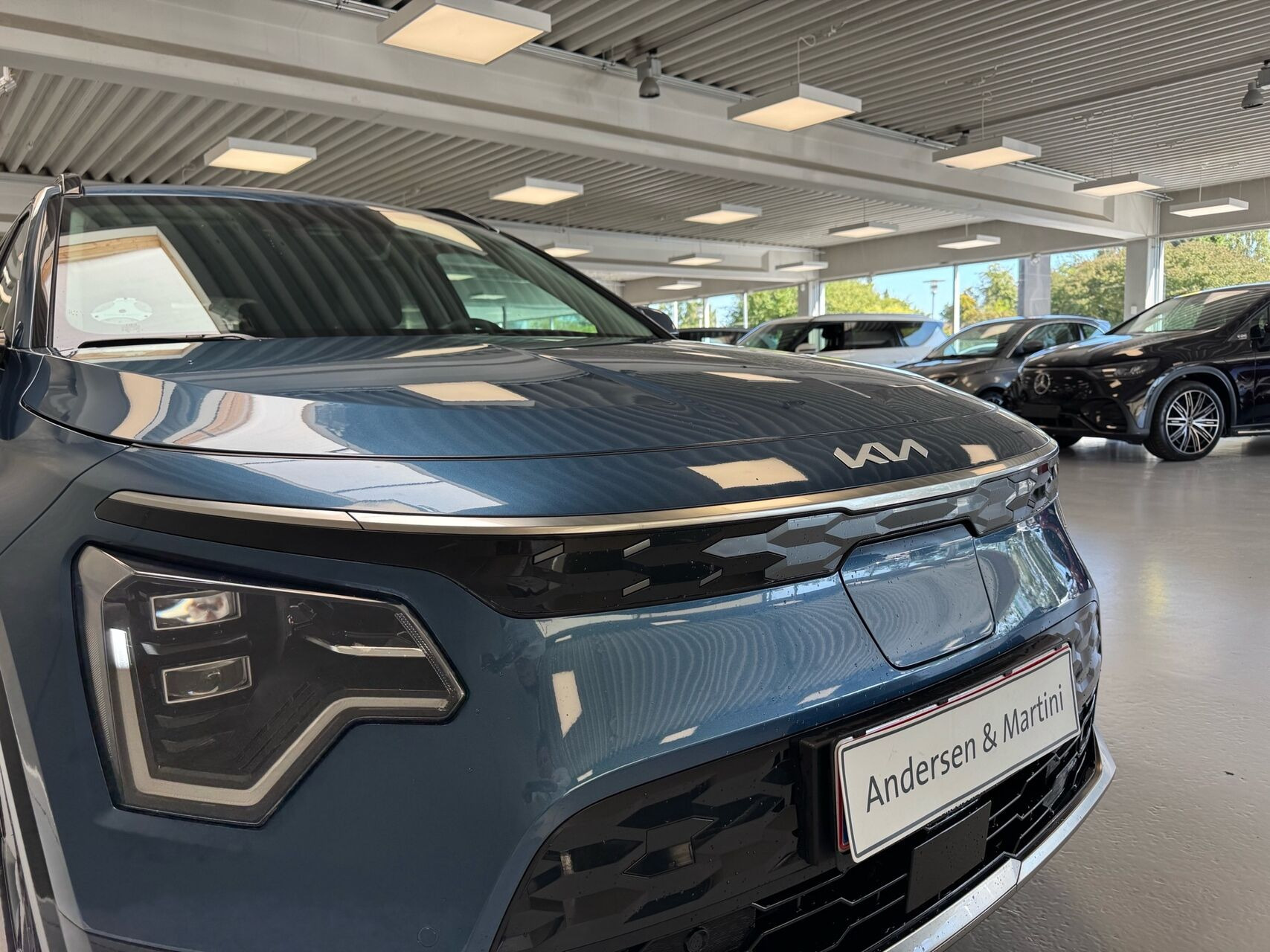 Blå Kia Niro EV fra 2025