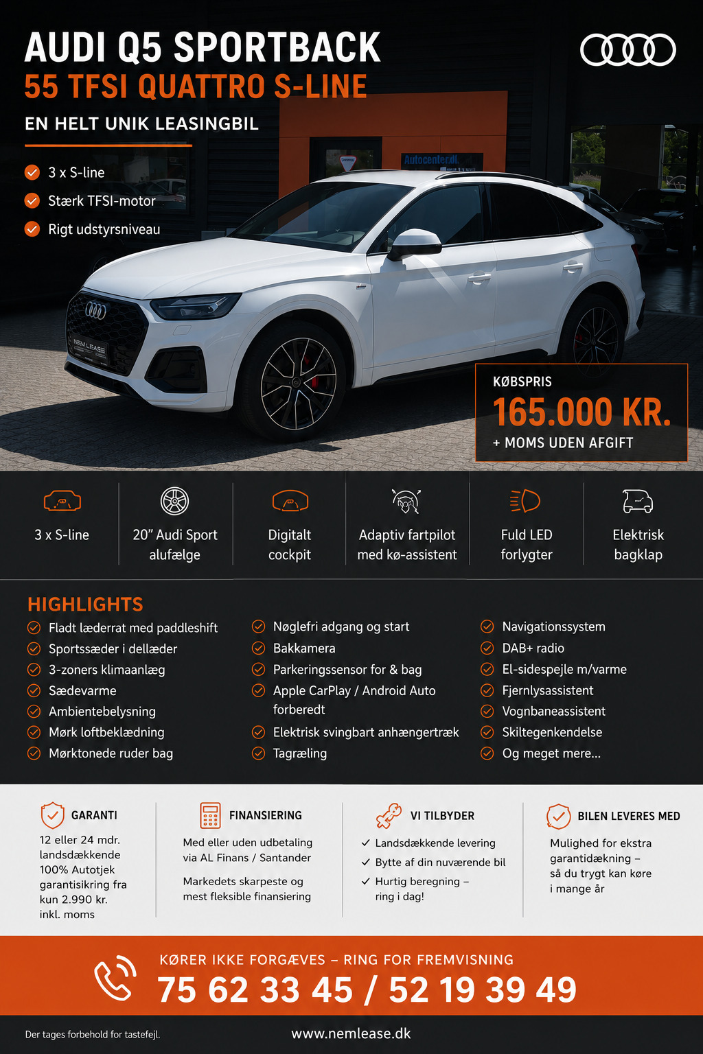Audi Q5 55 TFSi e S-line Sportback quattro S-tr.