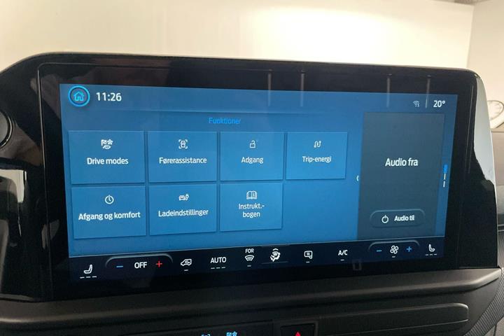 Hvid Ford E-Transit Custom 320 L1 fra 2026