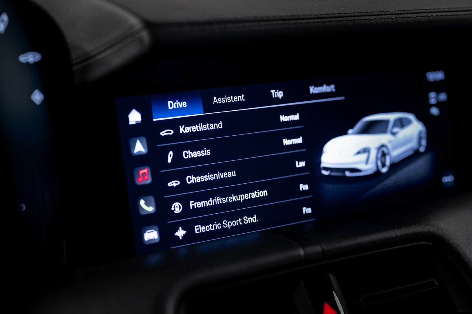 Grå Porsche Taycan 4S fra 2022