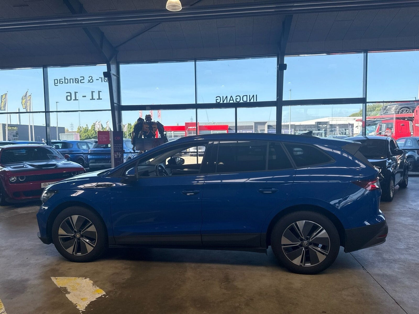 Blå Skoda Enyaq fra 2024