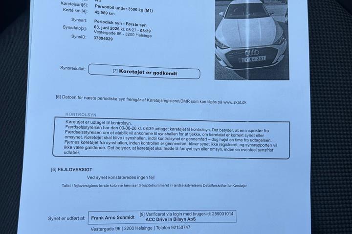 Hvid Audi A3 fra 2021