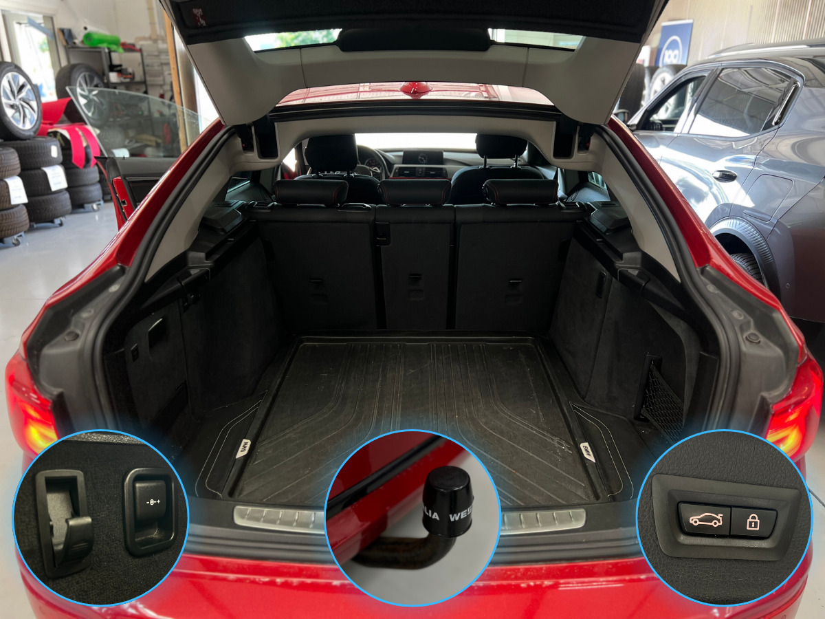 Rød BMW 320d fra 2017