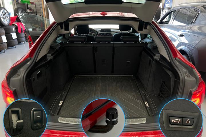 Rød BMW 320d fra 2017