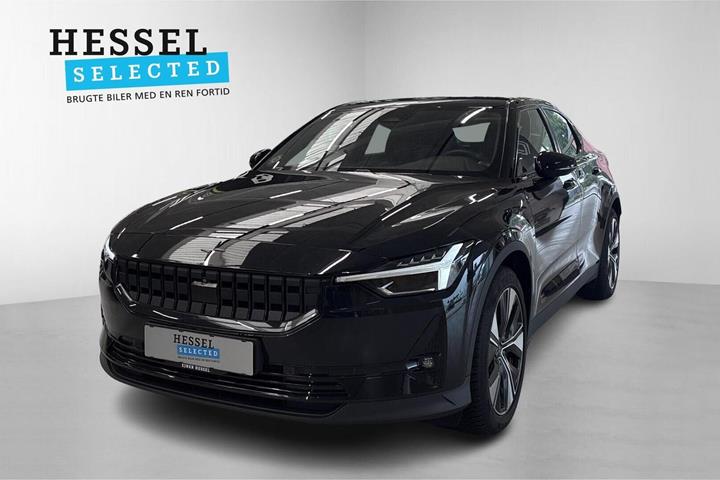 Sort Polestar 2 fra 2024 set udefra