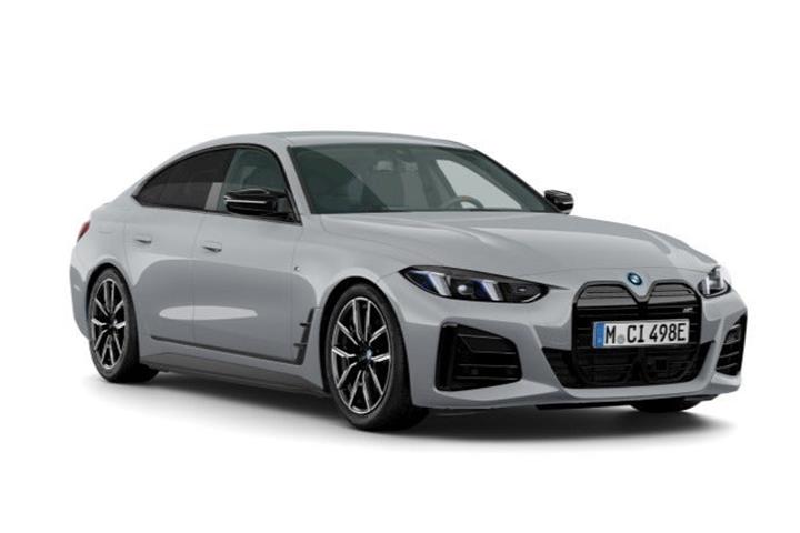 Grå BMW i4 fra 2026