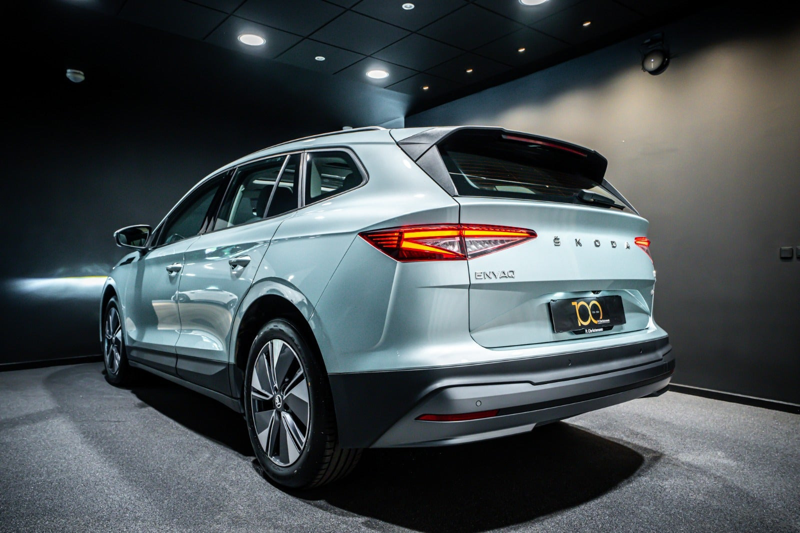 Grøn Skoda Enyaq fra 2023