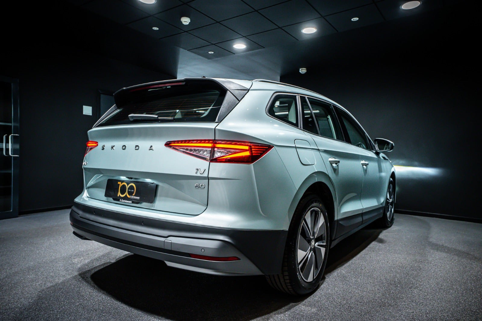 Grøn Skoda Enyaq fra 2023