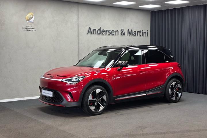 Rød Smart #1 fra 2024 set udefra