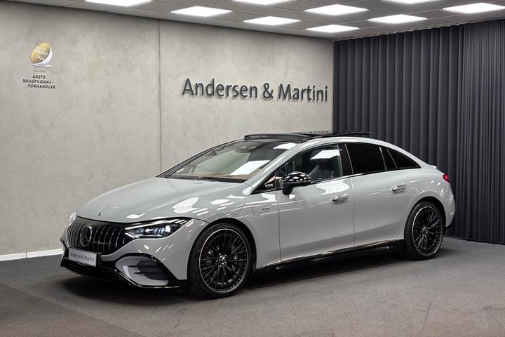 Grå Mercedes EQE 43 AMG fra 2025