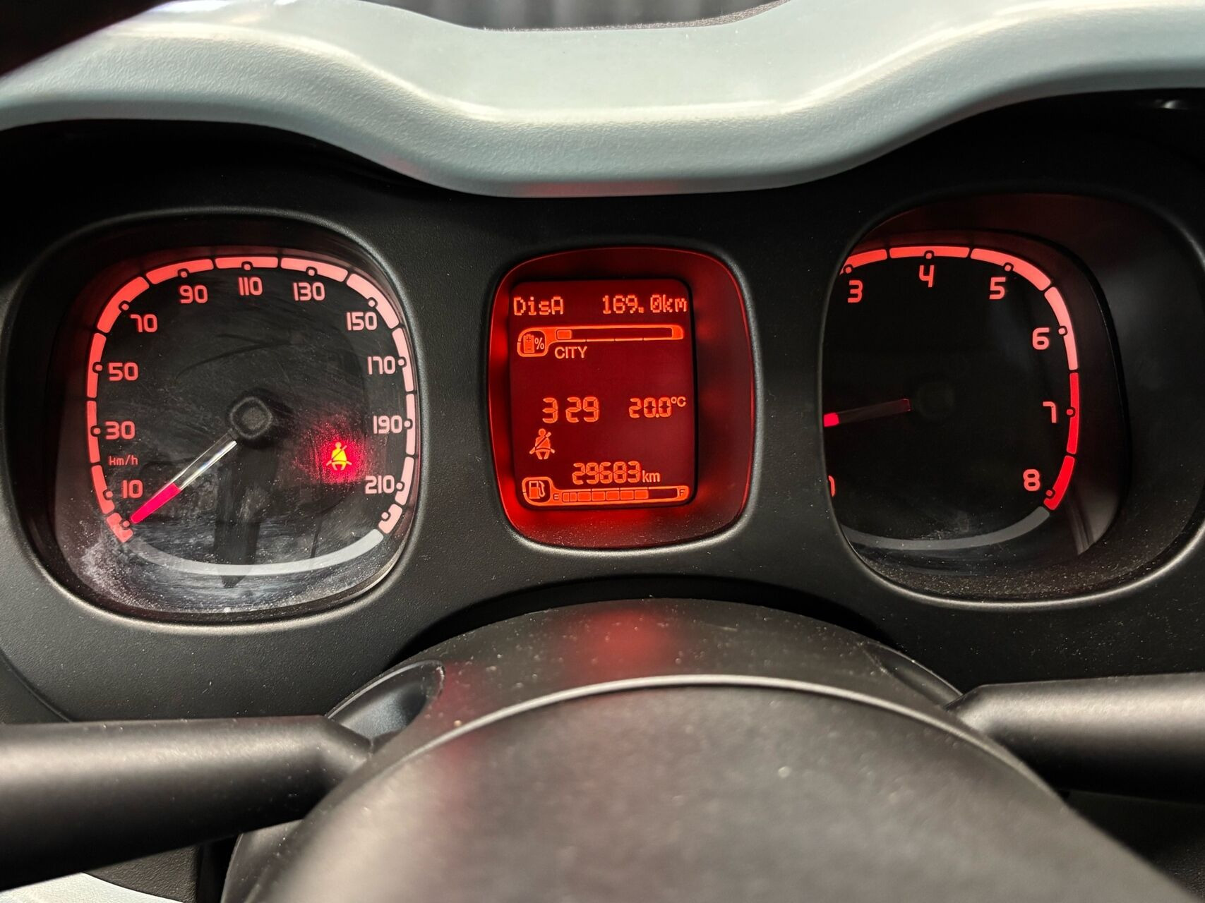 Blå Fiat Panda fra 2020