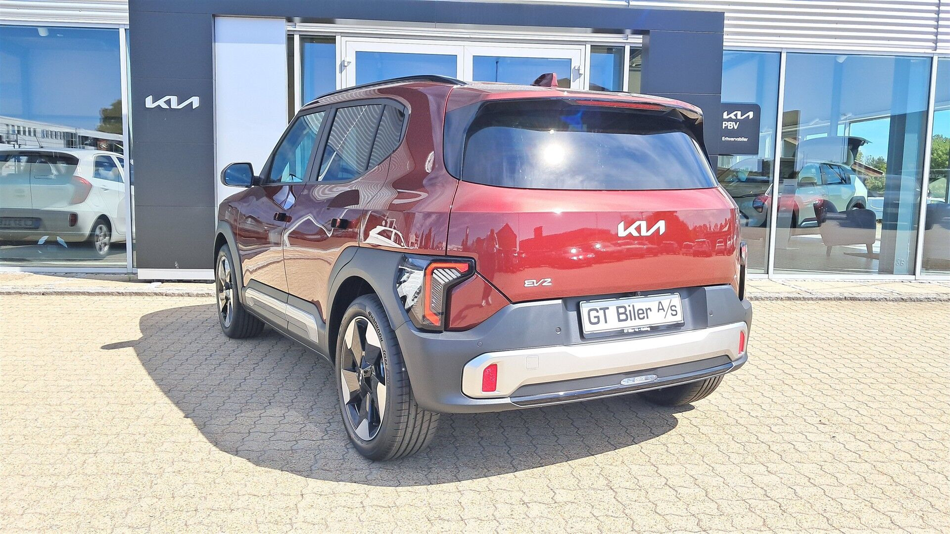 Rød Kia EV2 fra 2027