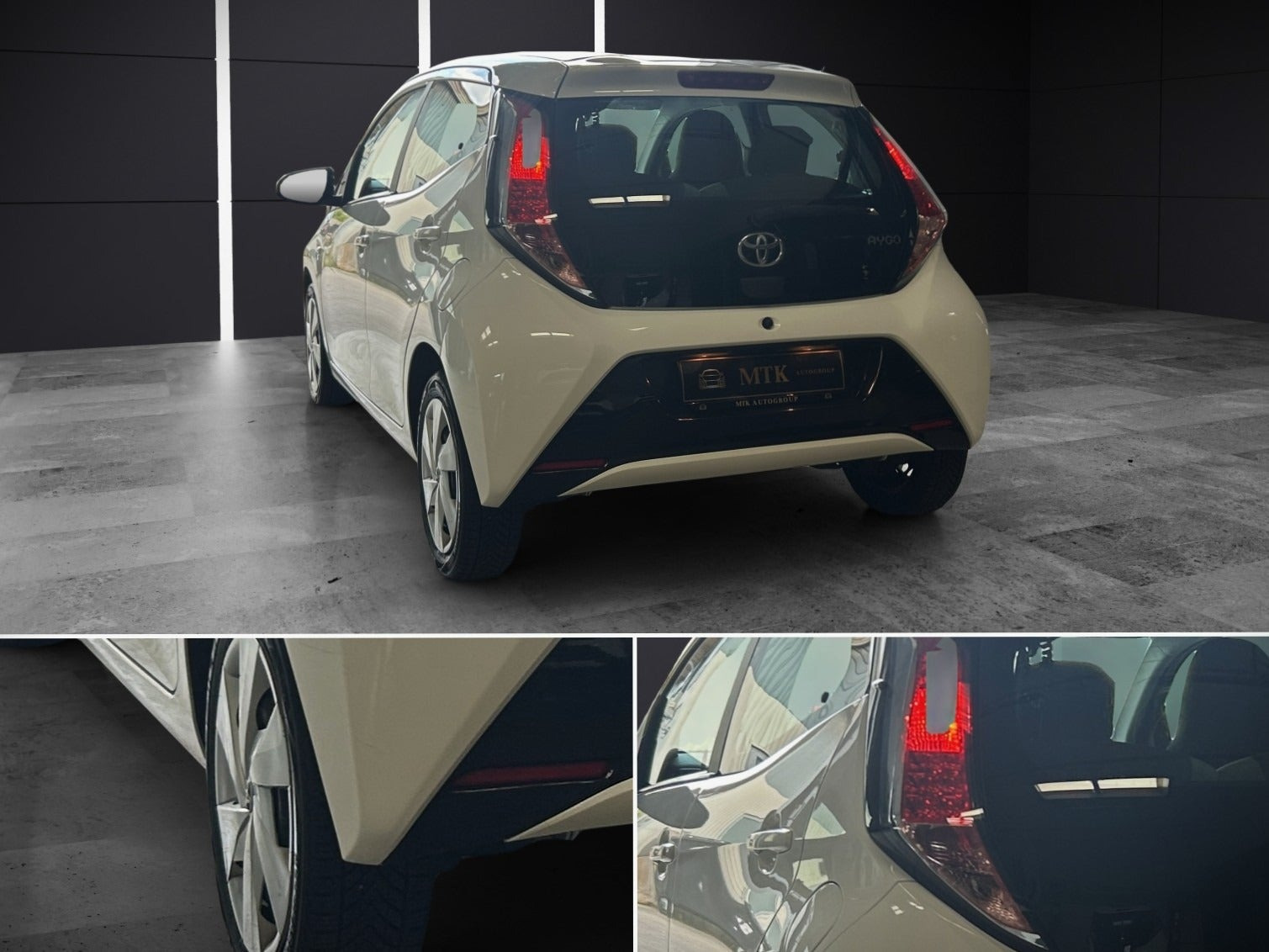 Hvid Toyota Aygo fra 2015