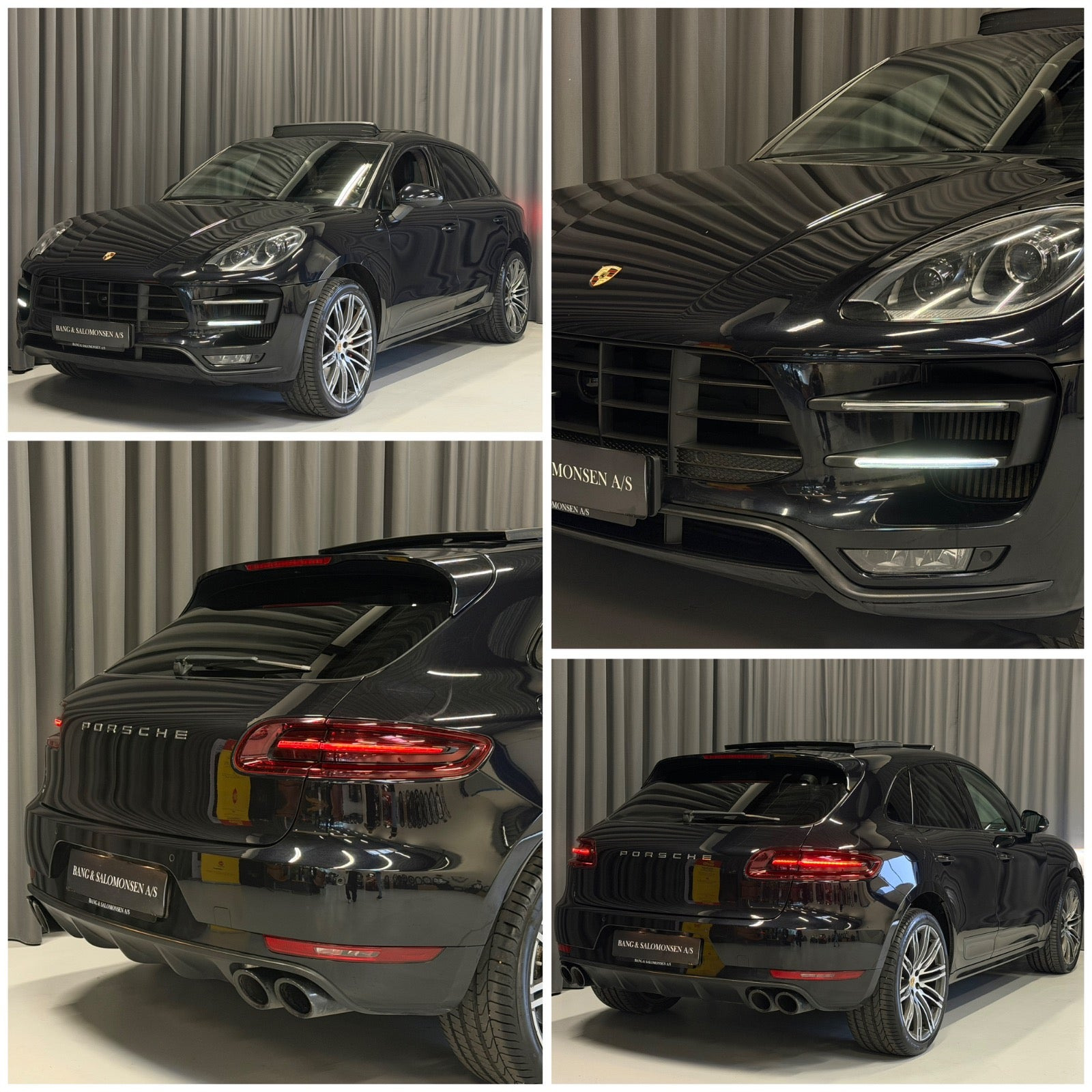 Sort Porsche Macan Turbo fra 2015