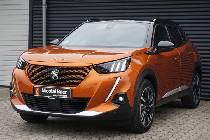 Orange Peugeot e-2008 fra 2021