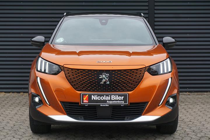 Orange Peugeot e-2008 fra 2021
