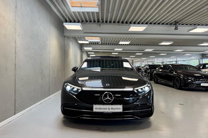 Grå Mercedes EQS450+ fra 2025