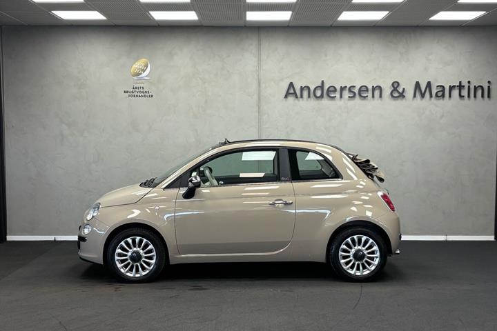 Brun Fiat 500C fra 2015