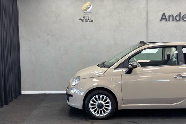 Brun Fiat 500C fra 2015