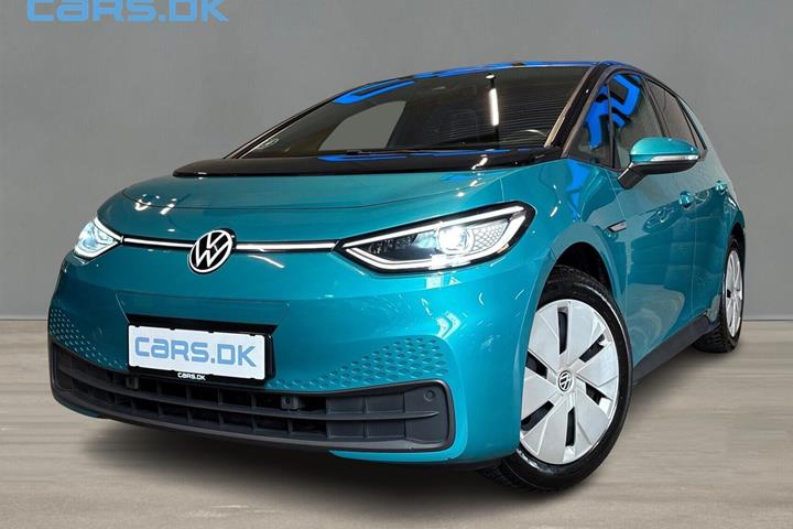 Turquoise VW ID.3 fra 2021 set udefra