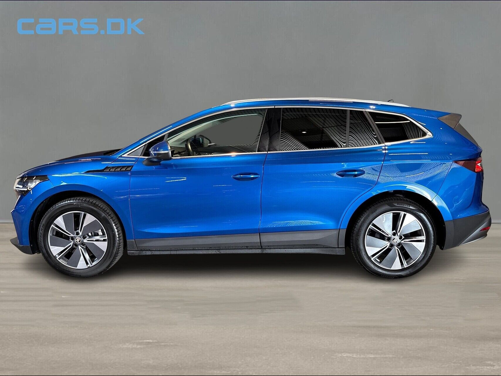 Blå Skoda Enyaq fra 2023