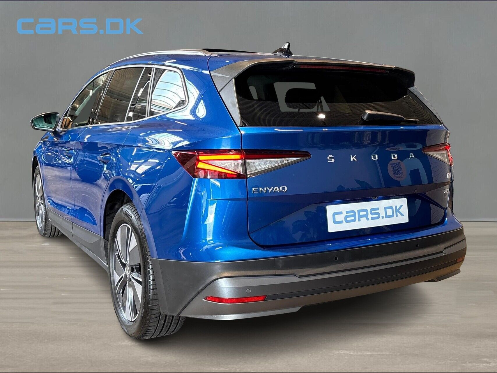 Blå Skoda Enyaq fra 2023
