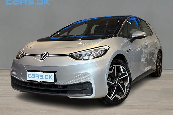 Sølv VW ID.3 fra 2022 set udefra
